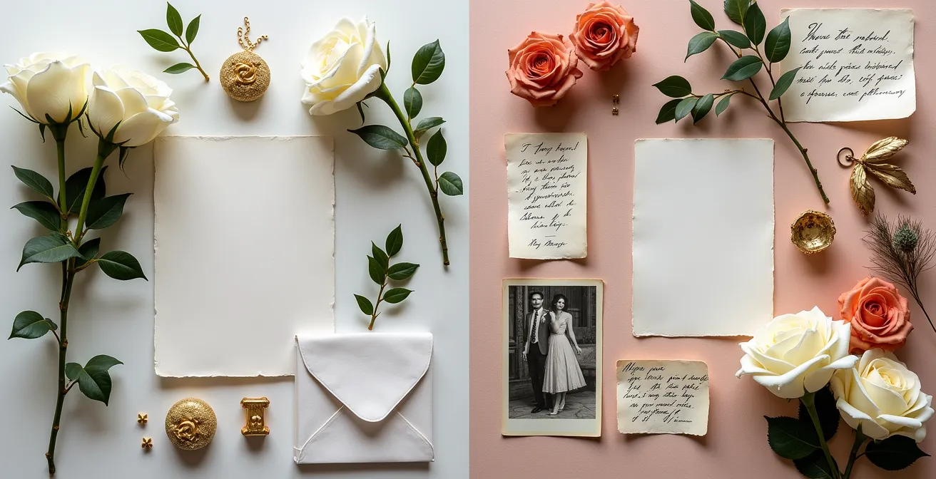 Deux planches d'inspiration côte à côte montrant la différence entre un moodboard personnel et un générique